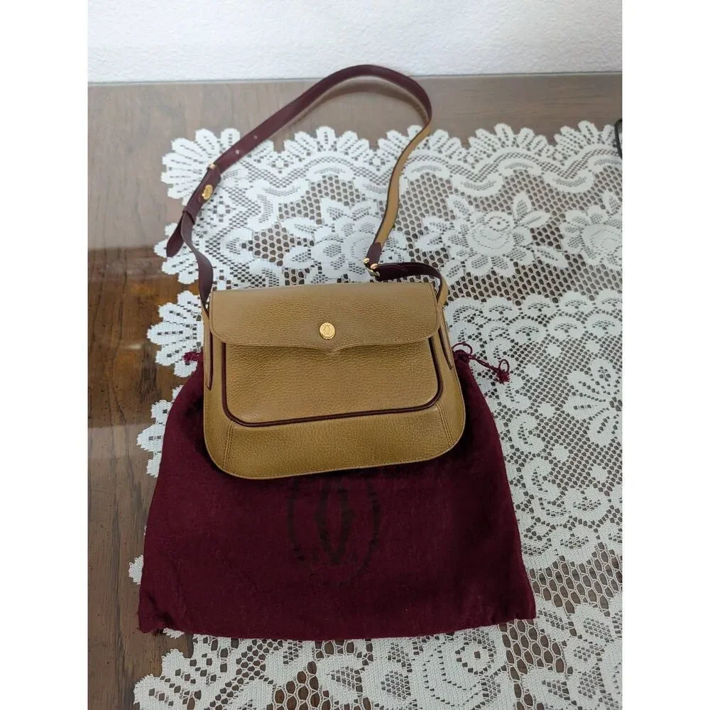 Cartier crossbody bag golden yellow color